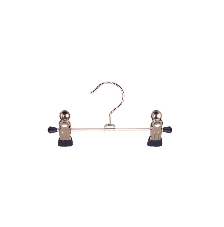 Classic Hanger for skirts, Metal, MAWA KLAMMERN CLIP, 17 cm, Silver / Black in the group Storage / Wardrobe storage / Hangers and hooks at SmartaSaker.se (41648)