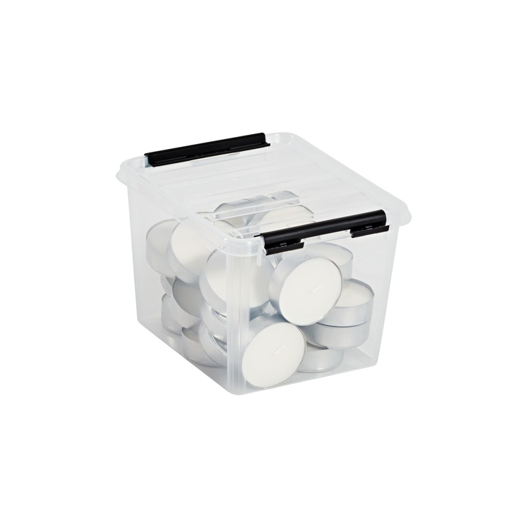 Box, Small, SMARTSTORE 3L, CLASSIC, 21 x 17 x H15 cm, Clear / Black in the group Storage / Storage boxes / Mini organizers / Boxes at SmartaSaker.se (41649)