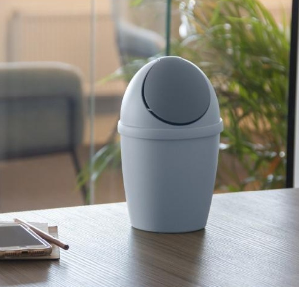Small Trash can with Swing lid, TIGLIO TABLE BIN, Ø 14 x H 22 cm in the group Storage / Bathroom storage at SmartaSaker.se (41650)