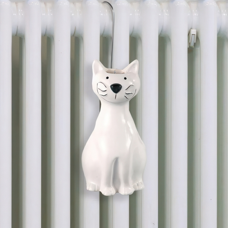 Hanging humidifier, Ceramic, Set of 2, NICE WHITE CATS, White in the group Storage / Laundry and care at SmartaSaker.se (41667)