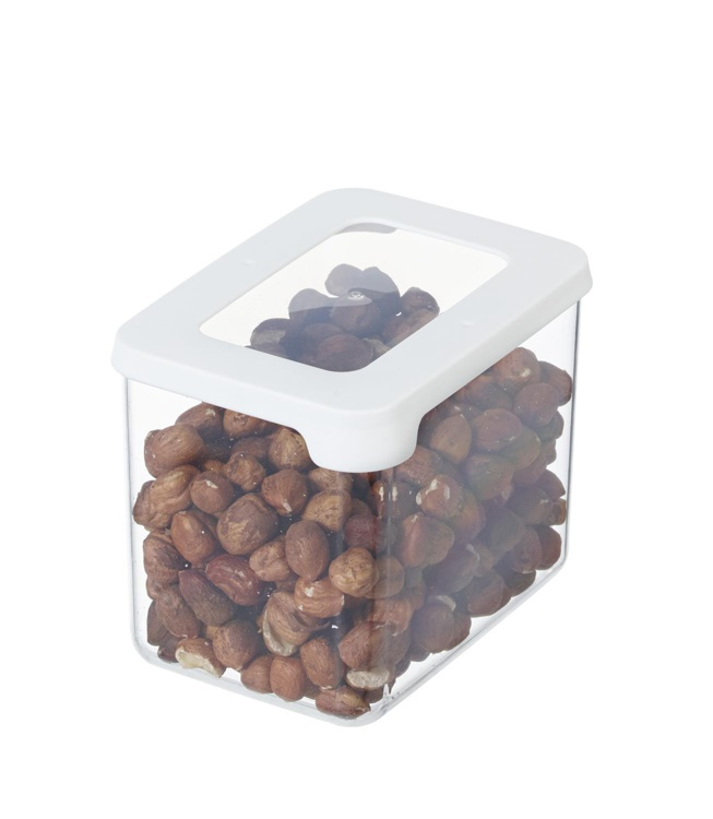 Transparent container, Airtight, 0,8 L, VISION, Clear / White in the group Storage / Kitchen storage / Storage bins and jars / SmartStore at SmartaSaker.se (41672)
