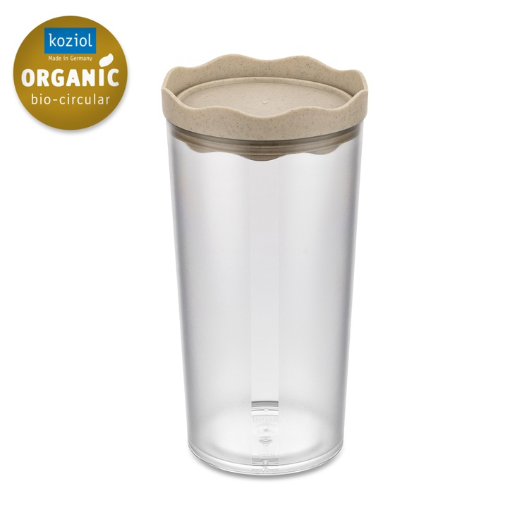 Transparent container, Airtight, 1 L, KOIZOL PRINCE ORGANIC LARGE, Clear / Beige in the group Storage / Kitchen storage / Storage bins and jars at SmartaSaker.se (41675)