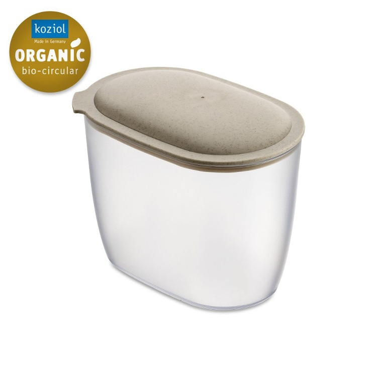 Container, Airtight, 1,4 L, KOIZOL CONNECT ORGANIC OVAL STORAGE MEDIUM, Transparent / Beige in the group Storage / Kitchen storage / Storage bins and jars at SmartaSaker.se (41676)