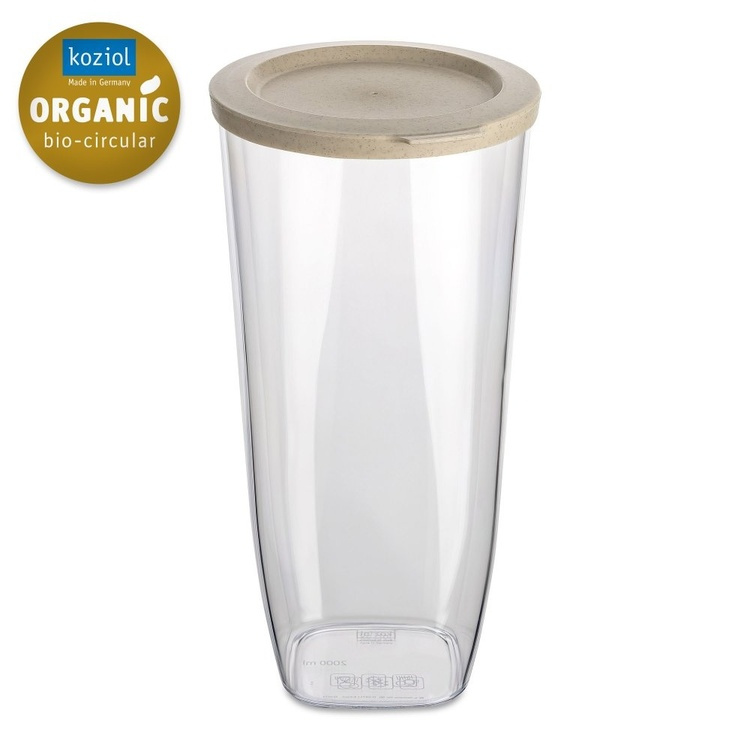 Transparent container, Airtight, 2 L, KOIZOL CONNECT ORGANIC DRY STORAGE LARGE, Clear / Beige in the group Storage / Kitchen storage / Storage jars at SmartaSaker.se (41678)