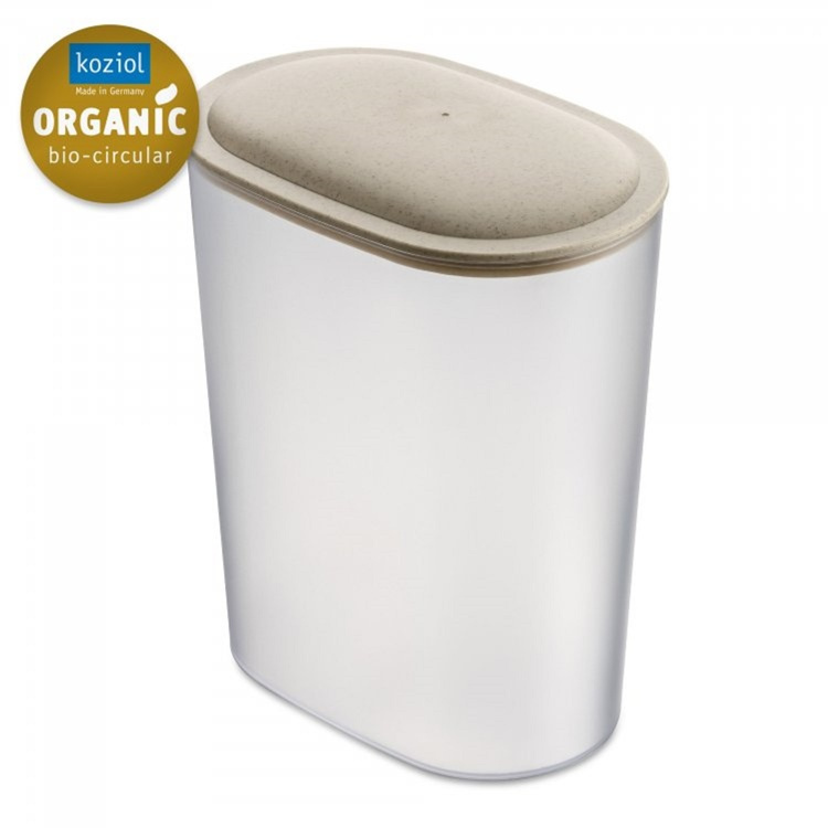 Container, Airtight, 2,5 L, KOIZOL CONNECT ORGANIC OVAL STORAGE LARGE, Transparent / Beige in the group Storage / Kitchen storage at SmartaSaker.se (41679)
