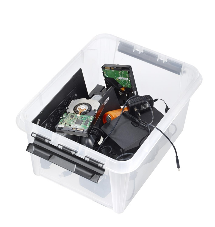 Storage Box, SMARTSTORE 31L, CLASSIC, 50 x 39 x H26 cm, Transparent / Black in the group Storage / Kitchen storage / Storage bins and jars / SmartStore at SmartaSaker.se (41720)