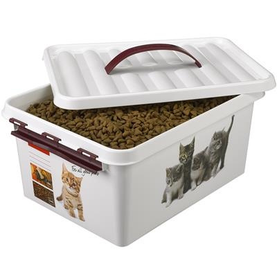 Box with handle, 15 L, PET STORAGE BOX MEDIUM, 40 x 30 x H 18 cm, White / Bordaux in the group Storage / Kitchen storage / Storage bins and jars at SmartaSaker.se (41732)