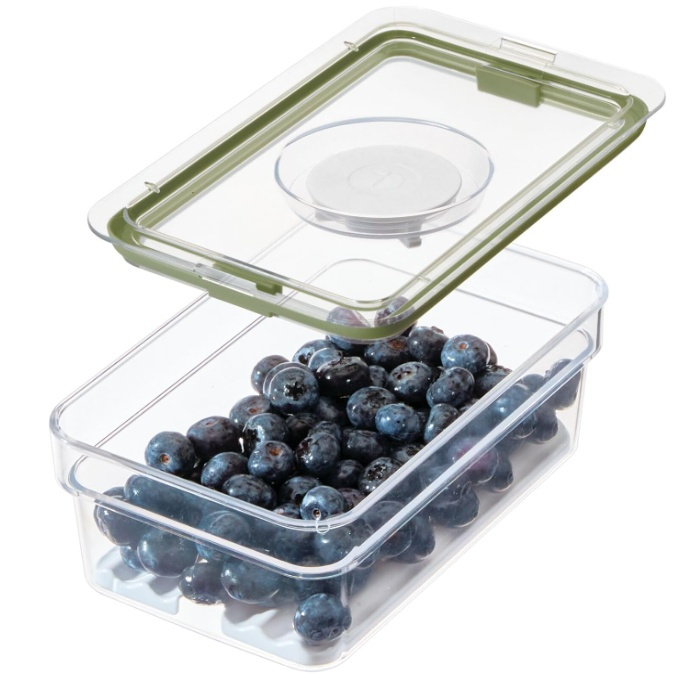 Food Storage, 0,9L, ID FRESH MEDIUM PRODUCE BIN, 13 x 20,5 x H 8 cm, Clear / Green in the group Storage / Kitchen storage / Fridge storage at SmartaSaker.se (41747)