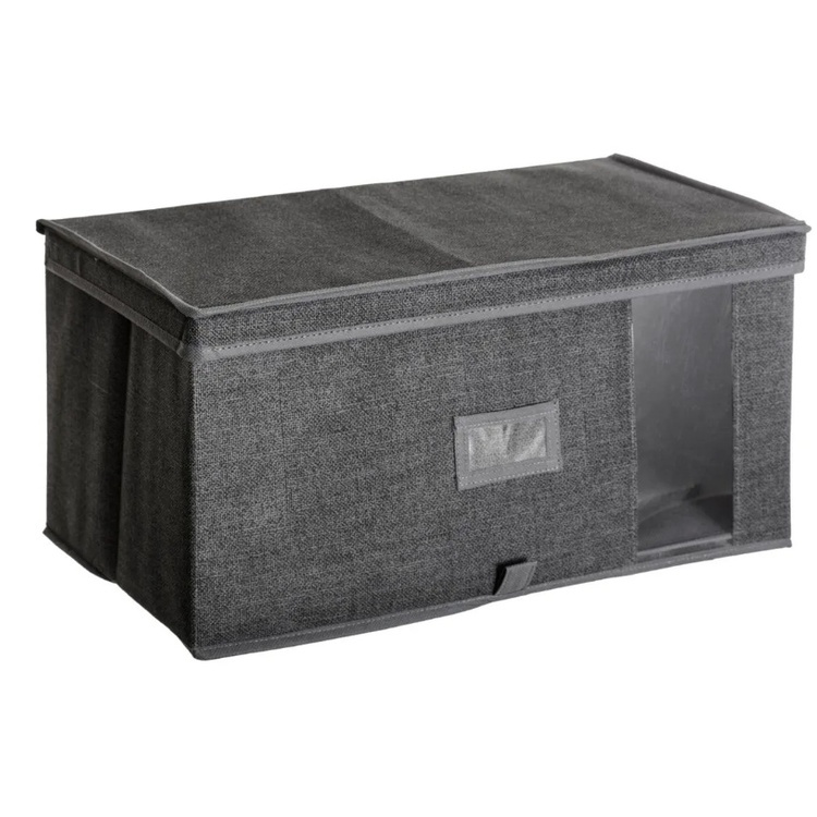 Box with lid, ORSO STORAGE BOX XL, 50 x 30 x H 25 cm, Dark Grey in the group Storage / Storage boxes at SmartaSaker.se (41773)