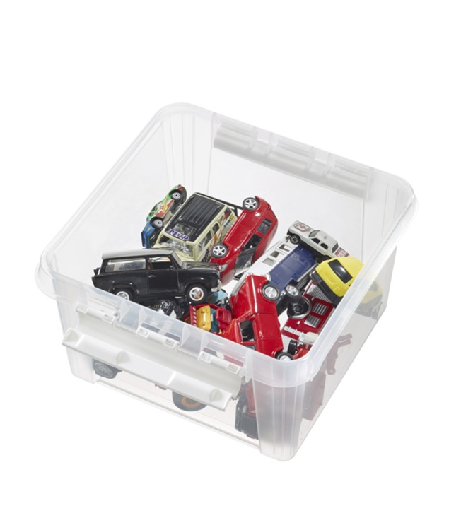 Box, SMARTSTORE 7L HOME, 28 x 28 x H 17 cm, Clear / White in the group Storage / Storage boxes / SmartStore storage boxes at SmartaSaker.se (41774)