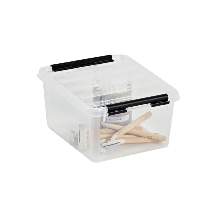 Box, Small, SMARTSTORE 2L, CLASSIC, 21 x 17 x H11 cm, Clear / Black in the group Storage / Popular brands / SmartStore at SmartaSaker.se (41776)