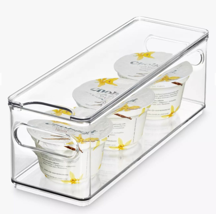 Storage Box, THE HOME EDIT NARROW FRIDGE BIN, 10,2 x 30,5 x H 10,8 cm, Transparent in the group Storage / Kitchen storage / Fridge storage at SmartaSaker.se (41814)