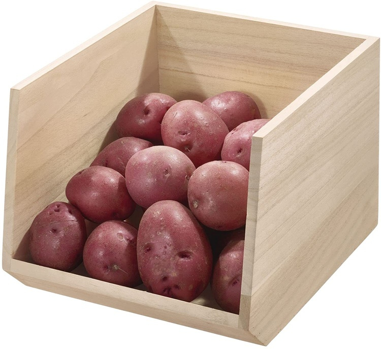 Storage bin, PAULOWNIA ECO WOOD OPEN FRONT, 25,4 x 29,2 x H 21 cm, Nature in the group Storage / Kitchen storage / Storage bins and jars at SmartaSaker.se (41832)