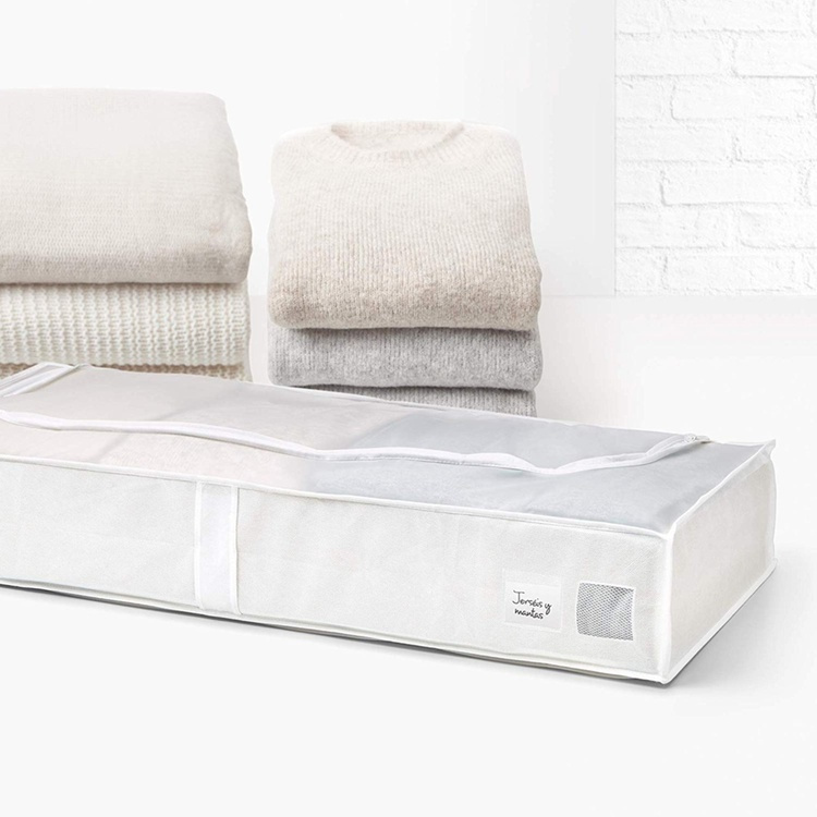 Box under-bed storage, Mjuk, NON WOVEN, 45 x 103 x H16 cm, White in the group Storage / Bedroom storage / Under bed storage at SmartaSaker.se (41850)