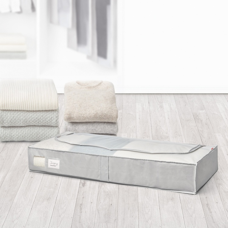 Box under-bed storage, RAYEN PREMIUM, 45 x 103 x H 16 cm, Light grey in the group Storage at SmartaSaker.se (41852)