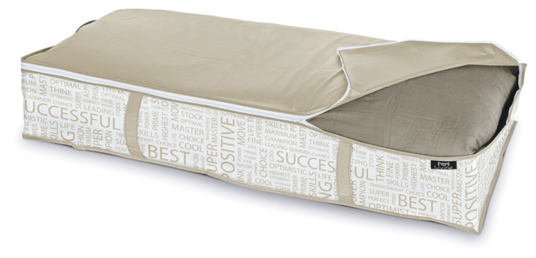 Box under-bed storage, soft, URBAN GOLD, 95 x 45 x H18 cm, White Beige in the group Storage / Bedroom storage / Under bed storage at SmartaSaker.se (41855)