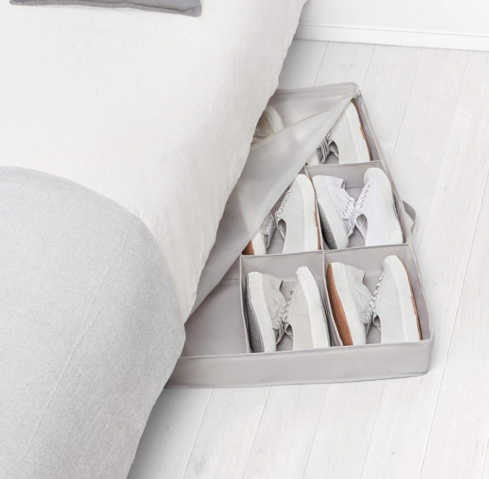 Box under-bed storage for shoes, RAYEN PREMIUM, 90 x 50 x H 10,5 cm, Light Grey in the group Storage / Bedroom storage / Under bed storage at SmartaSaker.se (41857)