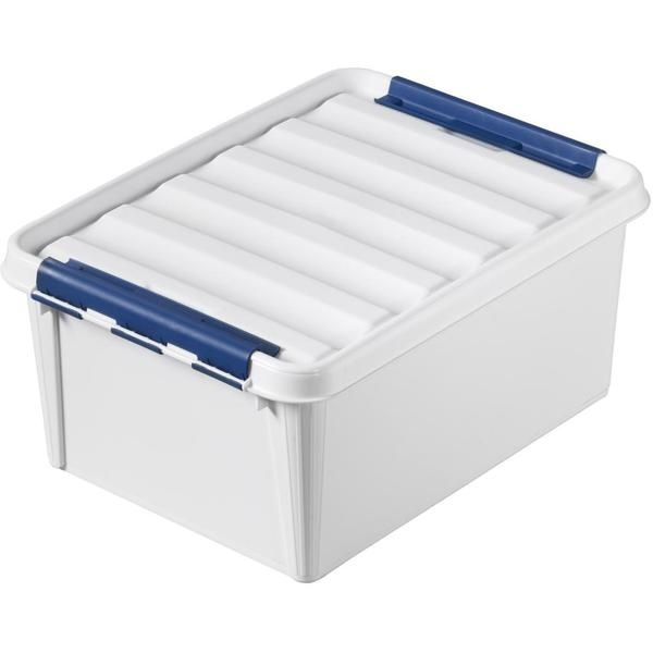 Storage Box, Extra durable, SMARTSTORE 31L PRO, 50 x 39 x H26 cm, White / Blue in the group Storage / Storage boxes / SmartStore storage boxes at SmartaSaker.se (41858)
