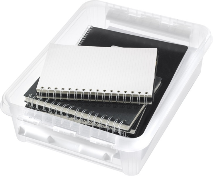 Storage Box, SMARTSTORE 7,4L HOME, 40 x 30 x H11 cm, Clear / White in the group Storage / Storage boxes / SmartStore storage boxes at SmartaSaker.se (41871)