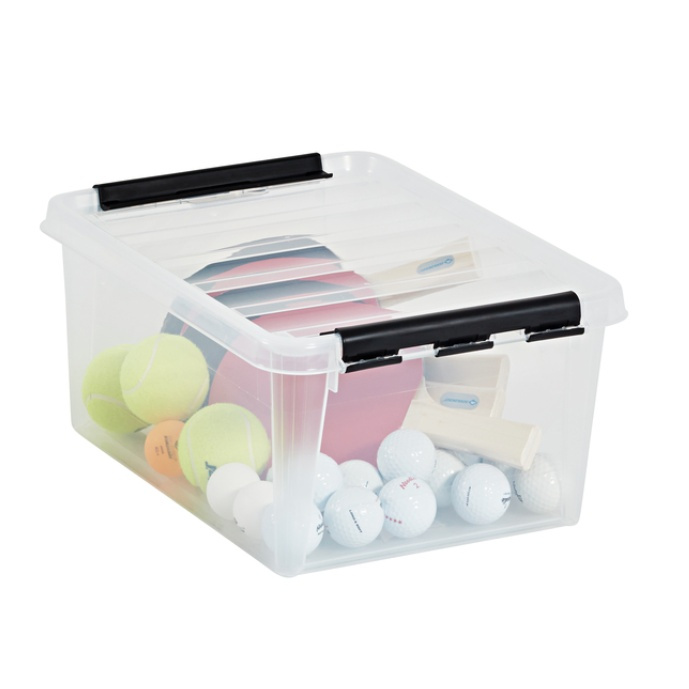 Box, SMARTSTORE 14 L, CLASSIC, 40 x 30 x H18 cm, Clear / Black in the group Storage / Storage boxes / SmartStore storage boxes at SmartaSaker.se (41875)