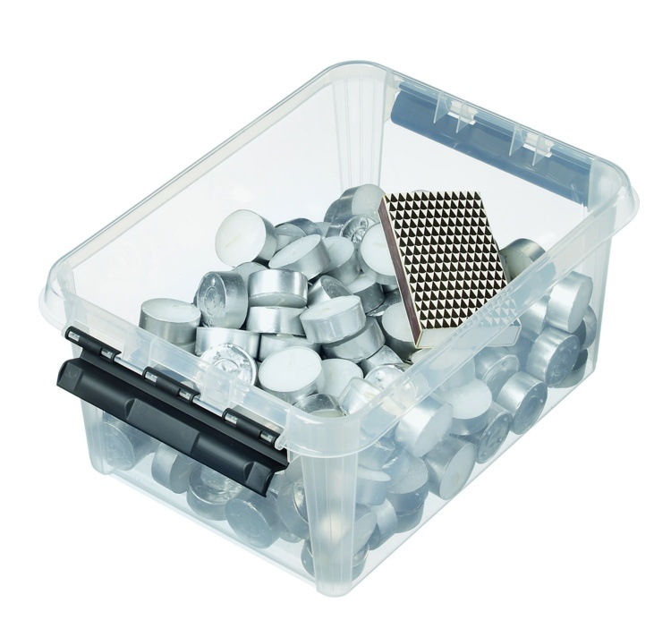 Storage Box, SMARTSTORE 8L, CLASSIC, 34 x 25 x H16 cm, Clear / Black in the group Storage / Storage boxes / SmartStore storage boxes at SmartaSaker.se (41878)