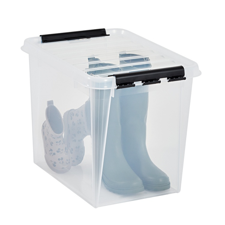 Box, Large, SMARTSTORE 52L, CLASSIC, 50 x 39 x H 41 cm, Transparent / Black in the group Storage / Storage boxes at SmartaSaker.se (41880)