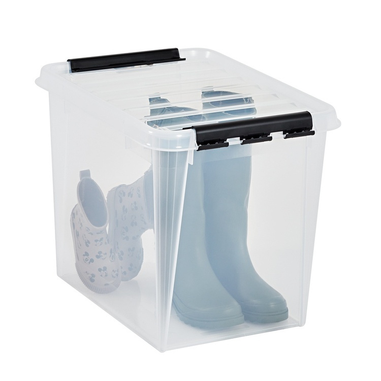 Box, Large, SMARTSTORE 52L, CLASSIC, 50 x 39 x H 41 cm, Transparent / Black in the group Storage / Storage boxes at SmartaSaker.se (41880)