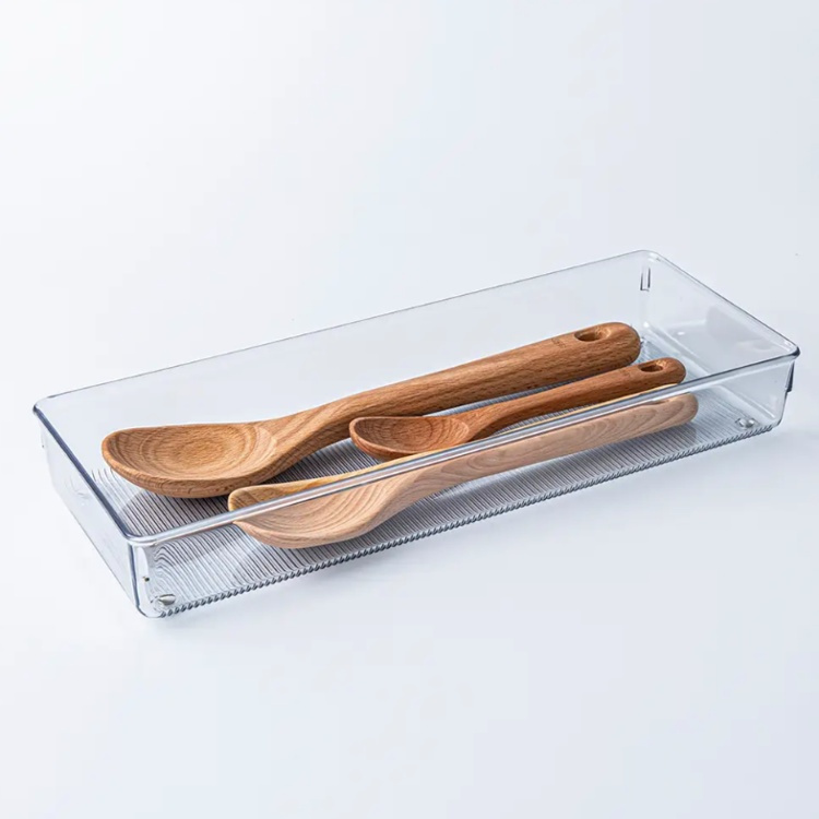 Drawer Organisers, LINUS SHALLOW XL, 38,1 x 15,2 x H 5,1 cm, Transparent in the group Storage / Kitchen storage / Kitchen cabinet organizers / Cutlery drawers at SmartaSaker.se (41918)