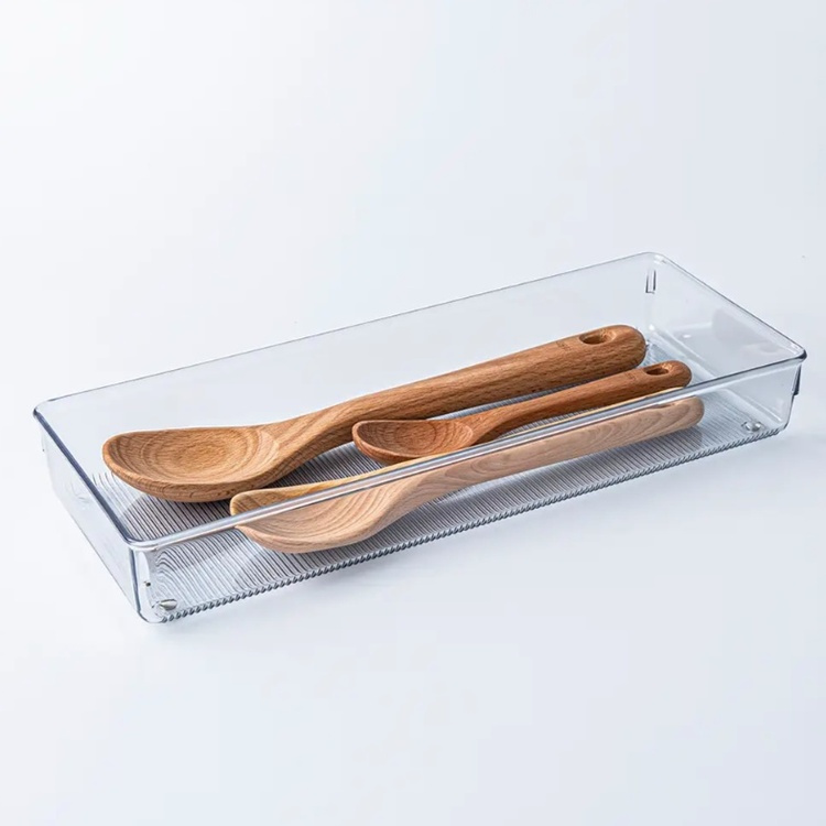 Drawer Organisers, LINUS SHALLOW XL, 38,1 x 15,2 x H 5,1 cm, Transparent in the group Storage / Kitchen storage / Kitchen cabinet organizers / Cutlery drawers at SmartaSaker.se (41918)