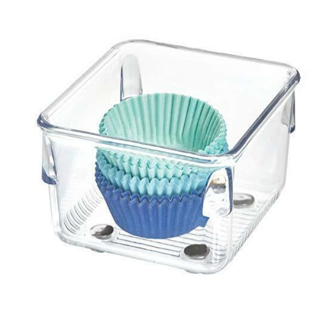 Drawer Organiser, Square, LINUS SHALLOW SMALL, 8,1 x 8,1 x H 5,1 cm, Transparent in the group Storage / Kitchen storage / Kitchen cabinet organizers / Cutlery drawers at SmartaSaker.se (41927)