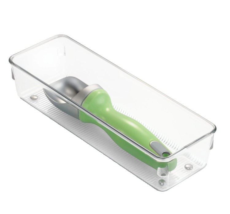 Drawer Organisers, LINUS SHALLOW MEDIUM, 25 x 8,1 x H 5,1 cm, Transparent in the group Storage / Kitchen storage / Storage bins and jars at SmartaSaker.se (41931)