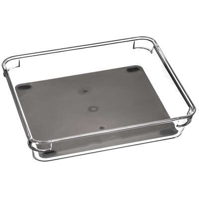 Storage tray, Rectangular, TIDY SMART ORGANIZER, 24 x 16 x H 4,5 cm, Clear / Dark Grey in the group Storage / Kitchen storage / Kitchen cabinet organizers / Cutlery drawers at SmartaSaker.se (41934)