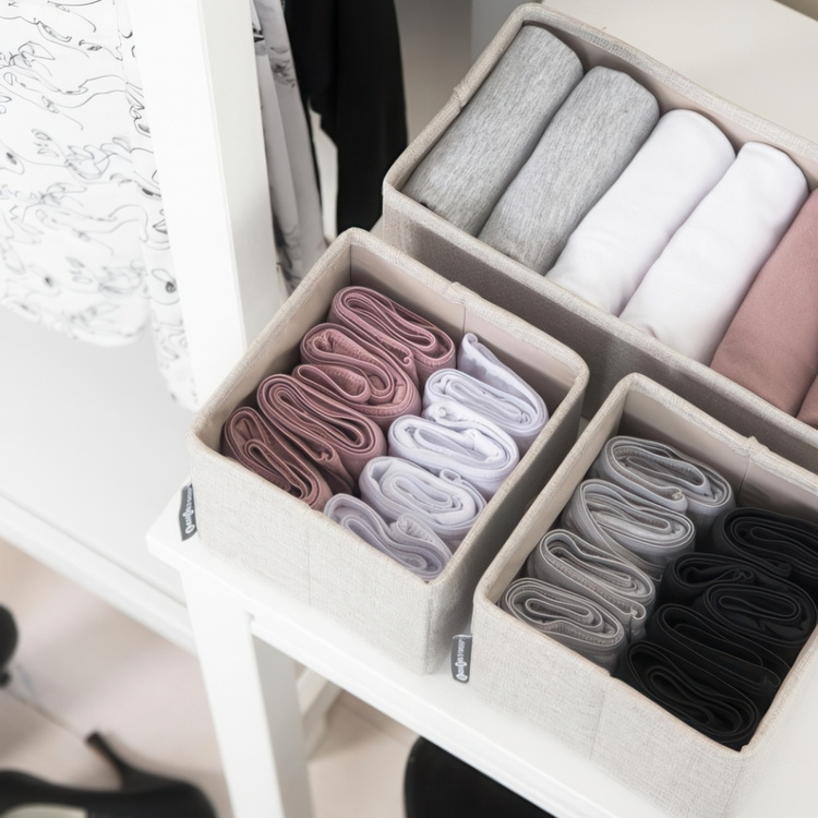 Drawer Organizers, Set of 3, BIGSO SOFT STORAGE in the group Storage / Wardrobe storage / Sorting boxes at SmartaSaker.se (41945)