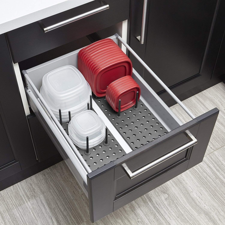 Drawer Organizer, Set of 2, Adjustable, PEGGY, Umbra, Grey in the group Storage / Kitchen storage / Kitchen cabinet organizers at SmartaSaker.se (41949)