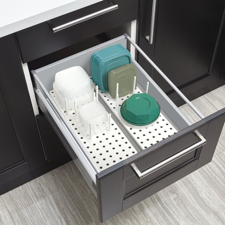 Drawer Organizer, Set of 2, Adjustable, PEGGY, Umbra, White in the group Storage / Kitchen storage / Kitchen cabinet organizers at SmartaSaker.se (41950)