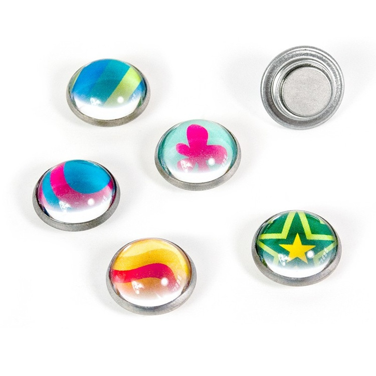 Magnets, Set of 6, ARGUS, Ø 1,7 cm, assorted in the group Storage / Magnets and adhesives at SmartaSaker.se (41961)