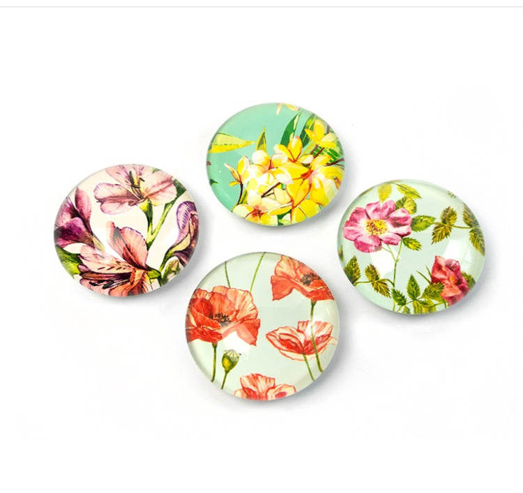 Magnets, Set of 4, FLOWER, Ø 3,5 cm, Multcolour in the group Storage / Magnets and adhesives at SmartaSaker.se (41965)