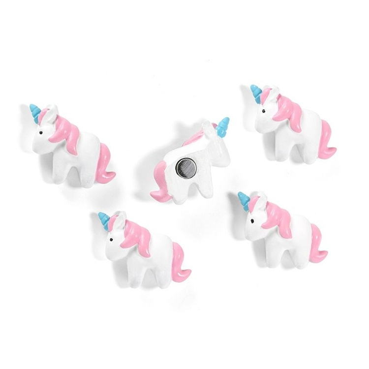 Magnets, UNICORN Set of 5, White / Pink in the group Storage / Magnets and adhesives at SmartaSaker.se (41966)