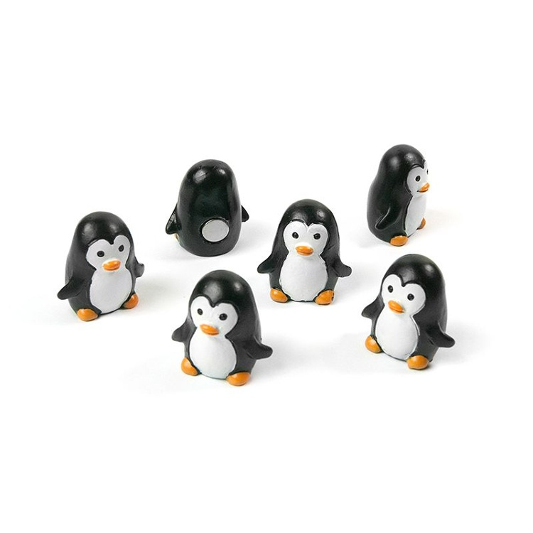 Magnets, penguins, PINGU, Set of 6, Black / White in the group Storage / Magnets and adhesives at SmartaSaker.se (41976)