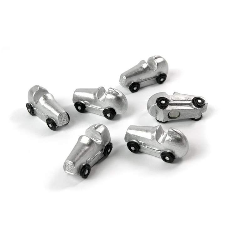 Magnets, Set of 6, RACE CAR, Silver in the group Storage / Magnets and adhesives at SmartaSaker.se (42000)