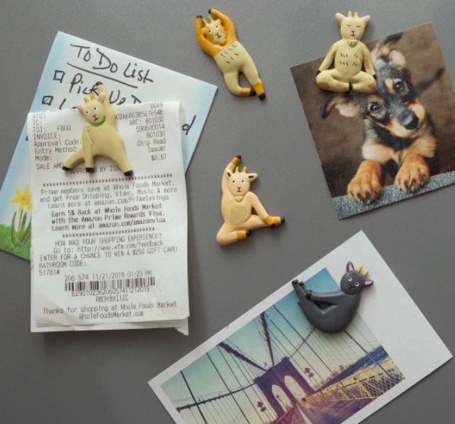 Magnets, Set of 6, GOAT YOGA, Assorted in the group Storage / Magnets and adhesives at SmartaSaker.se (42016)