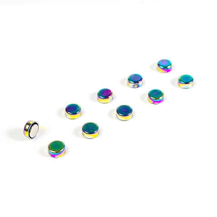 Magnets, STEELY, strong, mini, 10 pc , Rainbow in the group Storage / Magnets and adhesives / Strong magnets at SmartaSaker.se (42024)