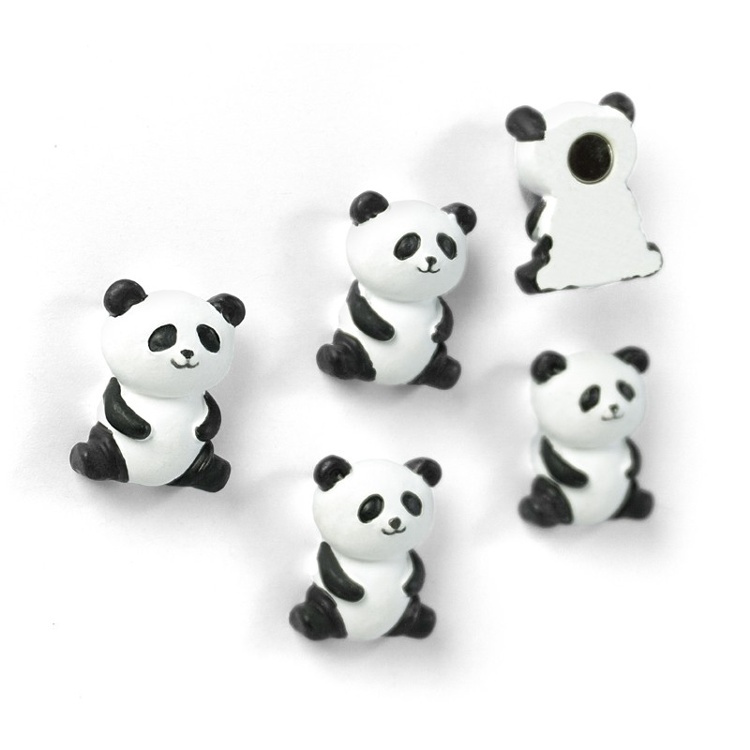 Magnets, PANDA, set of 5, Black / white in the group Storage / Magnets and adhesives at SmartaSaker.se (42030)