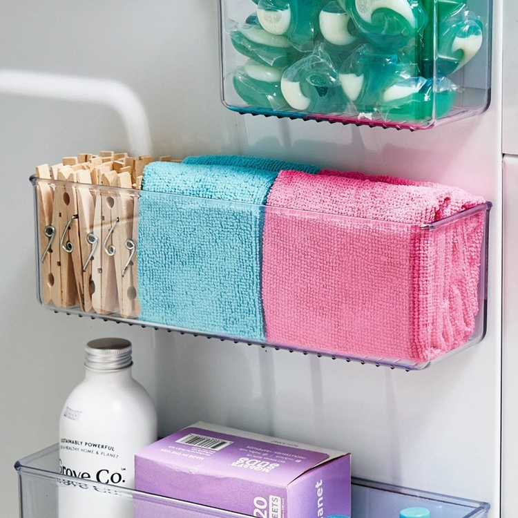 Wall Container, ID MEDIUM MAGNETIC BIN, 28 x 7,5 x H 8,5 cm, Transparent in the group Storage / Magnets and adhesives at SmartaSaker.se (42043)