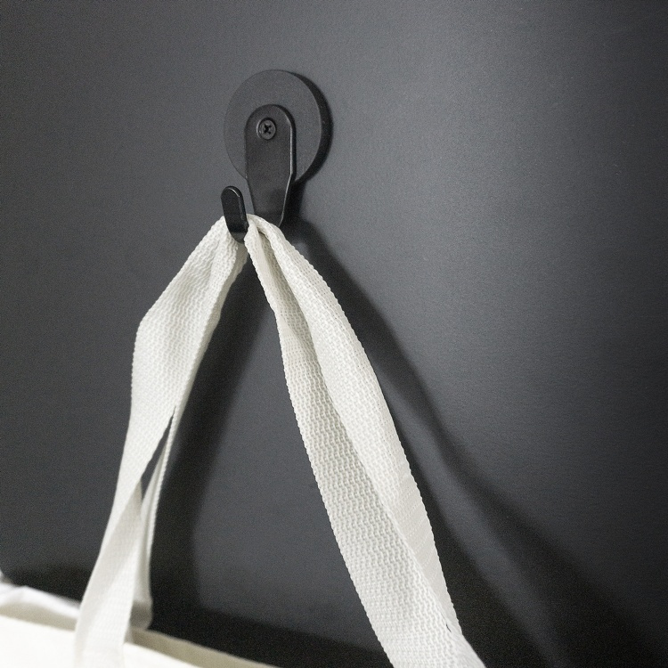 Magnetic hooks, super strong, set of 2, RUBBER SUPERMAGNET, Ø 4,3 cm, Black in the group Storage / Magnets and adhesives / Magnetic Hooks at SmartaSaker.se (42072)