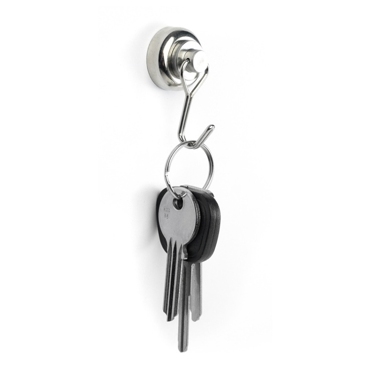 Magnetic swivel hook, Set of 2, TWISTER, Ø 2,5 cm x 4,2 cm, Stainless steel in the group Storage / Magnets and adhesives / Magnetic Hooks at SmartaSaker.se (42074)