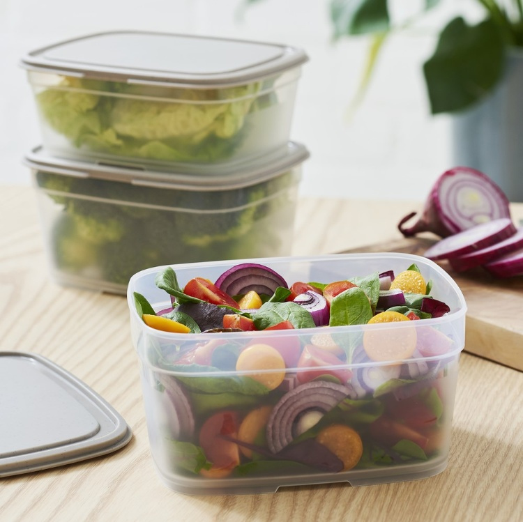 Food storage, 1 L, SMARTSTORE SUSTAIN, Transparent / Earl grey in the group Storage / Kitchen storage / Food containers / Plastic at SmartaSaker.se (42135)