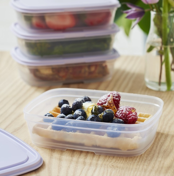 Food storage, 0,5 L, SMARTSTORE FRESH, Transparent / Purple in the group Storage / Kitchen storage / Food containers / SmartStore food containers at SmartaSaker.se (42139)