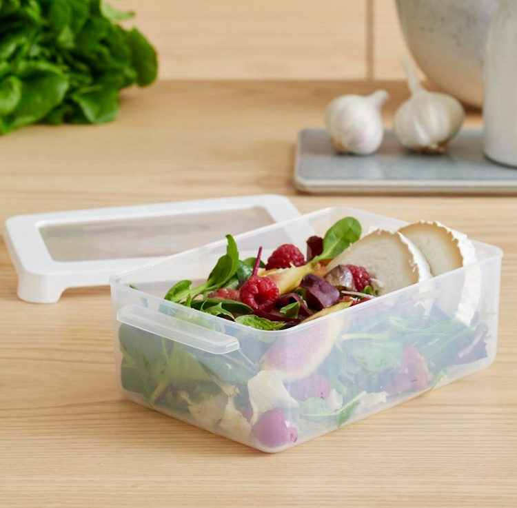 Lunch box, 1 L, SMARTSTORE SNACK, Clear / White in the group Storage / Kitchen storage / Food containers / Plastic at SmartaSaker.se (42147)