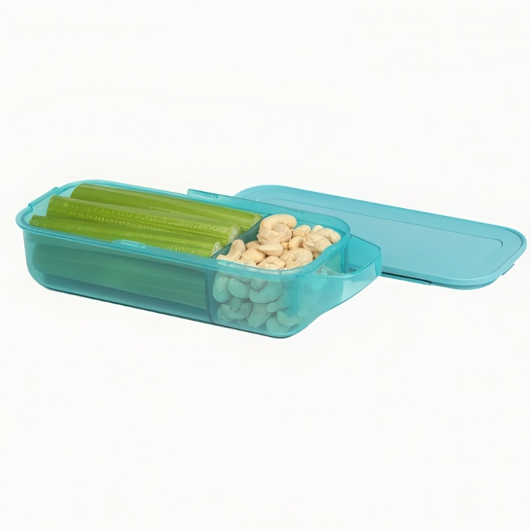 Food box with compartment, 445 ml, OCEAN BOUND SLIDE AND SNACK in the group Storage / Kitchen storage / Food containers / SmartStore food containers at SmartaSaker.se (42165)